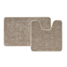 Набор ковриков для ванной комнаты, 50х80 + 50х50, микрофибра, светло-коричневый, IDDIS, BSET07Mi13