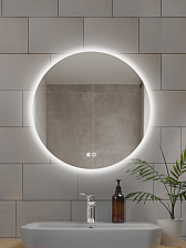 Зеркало DQ Дортмунд (Dortmund) Лайт 70 см с подсветкой/антизапотеванием (DQMDOR70LTA)