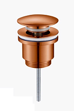 Донный клапан для раковины Raglo без перелива (клик-клак), латунь, матовая медь (R600.01.33)