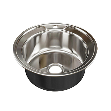 Мойка MIXLINE круг d 49 (0,4) вып 3 1/2" (глуб чаши 16см) с сифоном/ПОЛИМЕР (558487)
