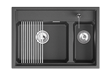 Кухонная мойка GRANULA кварц (7302i, ШВАРЦ)