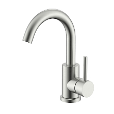 Смеситель Splenka для кухни С-образный поворотный излив, сатин (S201.13.05)