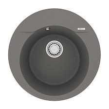 Кухонная мойка Lemark SULA 500 врезная круглая из кварцгранита цвет: Серый шёлк (9910005) 