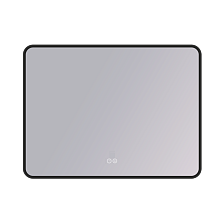 Зеркало DQ Гамбург (Hamburg) 100х80 черный с подсветкой/антизапотеванием (DQMHAM10080BLKA)