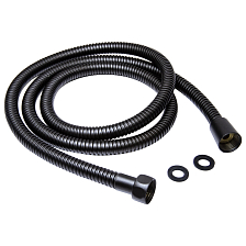 Шланг душевой MIXLINE МЛ-2-150/MIX-2-150 150 см имп/кон, EPDM, нерж.сталь ЧЕРНЫЙ МАТОВЫЙ (коробка) (557319)