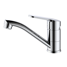 Смеситель Splenka для кухни/раковины низкий поворотный излив, хром (S07.45)