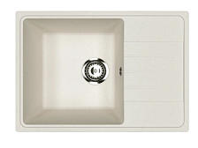 Мойкa MIXLINE МЛ-ГМУ06 (ML-GMU06) УЛЬТРА с крылом, белый камень, 600*420 мм (глуб. чаши 170) (556729)