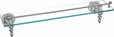 Полка прямая (стеклянная) 60 см Savol 68а (S-06891A) 
