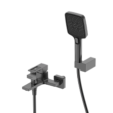 Смеситель для ванны с душем DQ Dortmund короткий излив графит (DA1713206)