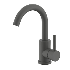 Смеситель Splenka для кухни С-образный поворотный излив, серый (S201.13.07)