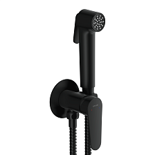Смеситель с гигиеническим душем CERSANIT LARA встраиваемый однорычажный черный (68160)