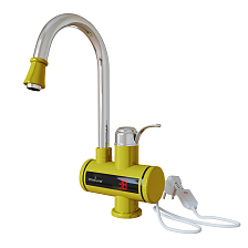Проточный водонагреватель MIXLINE WH-003 ЗОЛОТОЙ (3,3 кВт, УЗО, кухня, индикатор темп) (551719)