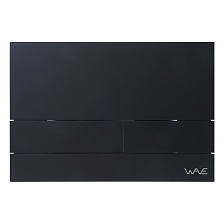 Кнопка смыва для инсталляции WAVE НС02АВ/SS02AV, ЧЕРНАЯ матовая, прямоугольная, НЕРЖ, ПВД,  для МEХ (557077)