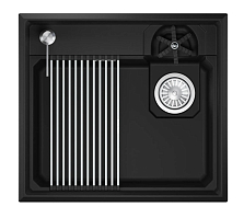 Кухонная мойка GRANULA KITCHEN SPACE RINZER кварц (5807R, ЧЕРНЫЙ)