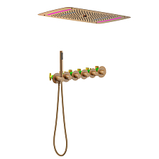 Душевая система встроенная с термостатом Timo Saona розовое золото (SX-2319/19SM)