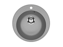 Мойкa MIXLINE МЛ-ГМУ01 (ML-GMU01) УЛЬТРА круглая, серый камень, 475 мм (глуб. чаши 170) (556711)