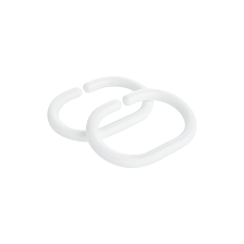 Кольца для шторки FIXSEN 12 шт белые (FX-1000A) 
