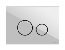 Кнопка Cersanit  TWINS для LINK PRO/VECTOR/LINK/HI-TEC стекло белый (64116)