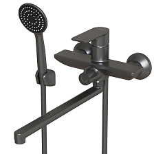 Смеситель для ванны и раковины 35k MIXLINE МЛ33-02Г(ML33-02GR)"Сити " ГРАФИТ (556595)