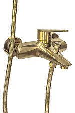 Смеситель для ванны с душем ПСМ-ПРОФСАН STEEL тип См-ВОРНШлА Золото (PSM-303-1) 