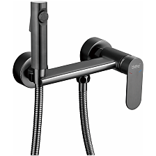 Гигиенический душ со смесителем Haiba оружейная сталь (HB5516-3)