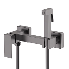 Смеситель Splenka с гигиеническим душем настенный серый (S98.51.07)