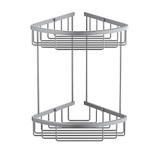 Полка угловая двойная Timo Saona никель (13082/13)