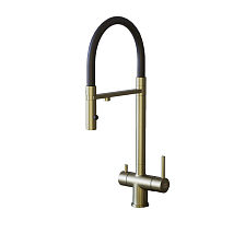 Смеситель для кухонной мойки DQ с фильтром матовое золото (DA1462507Gold)