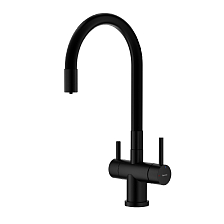 Смеситель Splenka для кухни с подключением к фильтру гибкий поворотный излив, черный (S70.64.06)