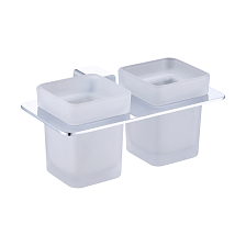 Стакан для зубных щеток с держателем Raglo двойной, хром (R301.08)