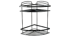 Полка угловая двухэтажная FIXSEN черная (FX-850B-2)