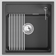 Кухонная мойка GRANULA кварц (5002i, ЧЁРНЫЙ)