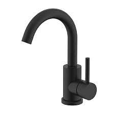 Смеситель Splenka для кухни С-образный поворотный излив, черный (S201.13.06)