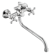 Смеситель Splenka для ванны и душа универсальный вентильный поворотный излив 30 см, хром (S81.221)