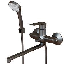 Смеситель для ванны и раковины 35k MIXLINE МЛ15-02 (ML15-02GR) ГРАФИТ (556669)
