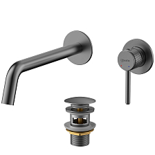 Смеситель Lemark Beluga для раковины встраиваемый (LMF-8033B-GM)