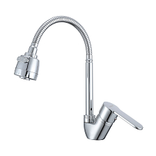 Смеситель Prohanss для кухни высокий гибкий излив, хром (P64.47)
