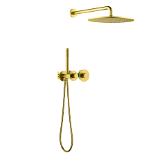 Душевая система встроенная с термостатом Timo Saona золото шлифованное (SX-2359/20SM)