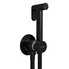 Смеситель с гигиенической лейкой 25k MIXLINE МЛ31-081Ч(ML31-081BL) "Рей" встраиваемый ЧЕРНЫЙ (556673)