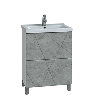 Тумба VIGO под раковину Geometry 600-0-2 (Фостер) бетон (tn.bsf.GEO.FOS.60.2Y бетон)