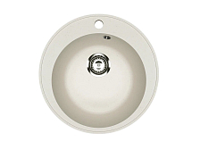 Мойкa MIXLINE МЛ-ГМУ01 (ML-GMU01) УЛЬТРА круглая, белый камень, 475 мм (глуб. чаши 170) (556709)