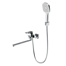 Смеситель Splenka для ванны и душа универсальный поворотный излив 35 см, хром (S55.22)