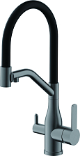 Смеситель для кухни BELZ цвет: оружейная сталь (B78815-3)