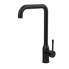 Смеситель Splenka для кухни П-образный поворотный излив, черный (S206.40.06)