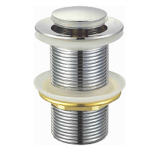 Донный клапан для раковины Raglo без перелива (клик-клак), латунь, хром (R600.04)