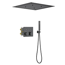 Душевая система встроенная с термостатом Timo Petruma черный (SX-5209/03SM)