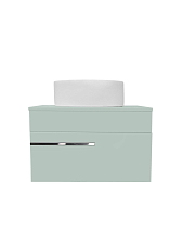 Тумба Runo Вудлайн 65 подвесная оливковая под накладной умывальник (00-00004897)