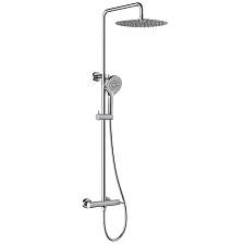 Смеситель Lemark Beluga для душа с регулируемой высотой штанги и лейкой верхнего душа «Тропический дождь» (LMF-8025B-C)