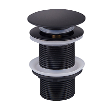 Донный клапан для раковины Raglo без перелива (клик-клак), латунь, черный (R600.02.06)