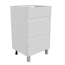 Тумба для ванной MIXLINE "БРИКС-50" 2 ящика под раковину "Breeze 50" мебельный (Sanita Luxe) (ПВХ) (555633)